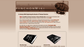 What Pynchonwiki.com website looked like in 2022 (1 year ago)