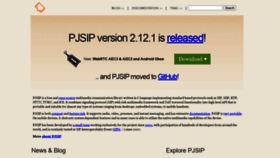 What Pjsip.org website looked like in 2022 (1 year ago)