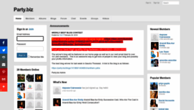 What Party.biz website looked like in 2022 (3 years ago)