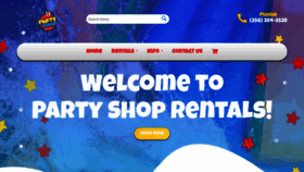 What Partyshoprentals.com website looked like in 2022 (1 year ago)
