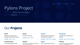 What Pylonsproject.org website looked like in 2022 (2 years ago)