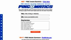 What Pingomatics.com website looked like in 2022 (1 year ago)