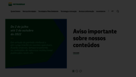 What Petrobras.com.br website looked like in 2022 (1 year ago)