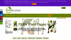 What Pfaf.org website looked like in 2022 (1 year ago)