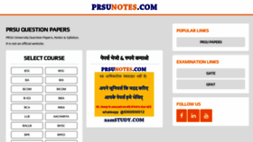 What Prsunotes.com website looked like in 2022 (1 year ago)