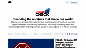 What Pesacheck.org website looked like in 2022 (2 years ago)