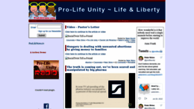 What Prolifeunity.com website looked like in 2022 (1 year ago)