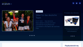 What Pro-physik.de website looked like in 2022 (1 year ago)