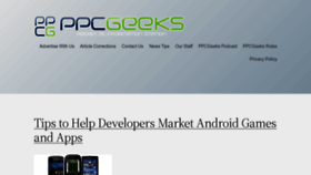 What Ppcgeeks.com website looked like in 2022 (1 year ago)