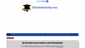 What Pickascholarship.com website looked like in 2022 (1 year ago)