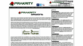 What Prakrity.net website looked like in 2022 (1 year ago)