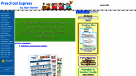 What Preschoolexpress.com website looked like in 2022 (1 year ago)