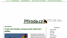 What Priroda.cz website looked like in 2022 (1 year ago)
