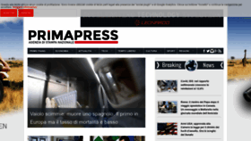 What Primapress.it website looked like in 2022 (1 year ago)