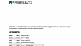 What Patheticfacts.com website looked like in 2022 (1 year ago)