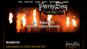 What Party-san.de website looked like in 2022 (1 year ago)