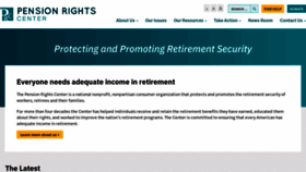 What Pensionrights.org website looked like in 2022 (1 year ago)