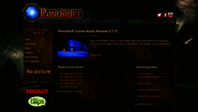 What Planeshift.it website looked like in 2022 (1 year ago)