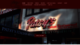 What Patsys.com website looked like in 2022 (1 year ago)