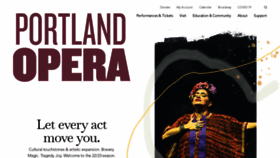 What Portlandopera.org website looked like in 2022 (3 years ago)