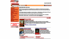 What Parutions.com website looked like in 2022 (1 year ago)