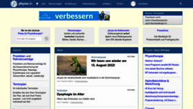 What Physio.de website looked like in 2022 (2 years ago)