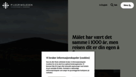 What Pilegrimsleden.no website looked like in 2022 (1 year ago)