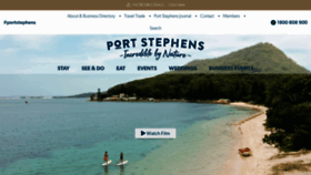 What Portstephens.org.au website looked like in 2022 (1 year ago)