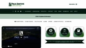 What Paulsmiths.edu website looked like in 2022 (1 year ago)