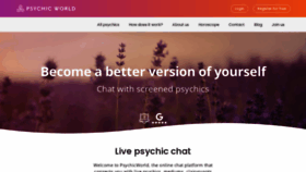 What Psychicworld.com website looked like in 2022 (1 year ago)