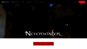 What Playneverwinter.com website looked like in 2022 (1 year ago)