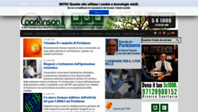 What Parkinson.it website looked like in 2022 (1 year ago)