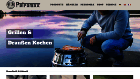 What Petromax.de website looked like in 2022 (1 year ago)