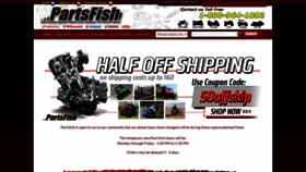 What Partsfish.com website looked like in 2022 (1 year ago)