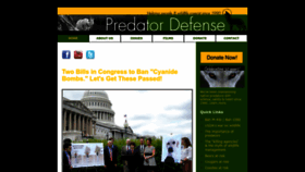 What Predatordefense.org website looked like in 2022 (1 year ago)