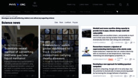 What Phys.org website looked like in 2022 (3 years ago)