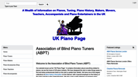What Piano-tuners.org website looked like in 2022 (1 year ago)