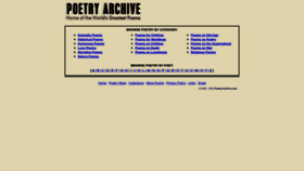 What Poetry-archive.com website looked like in 2022 (1 year ago)