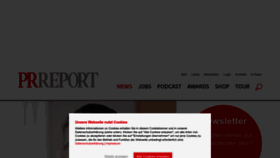 What Prreport.de website looked like in 2022 (1 year ago)