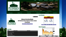 What Petersencustomfarming.ca website looked like in 2022 (1 year ago)