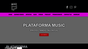What Plataformamusic.com website looked like in 2022 (3 years ago)