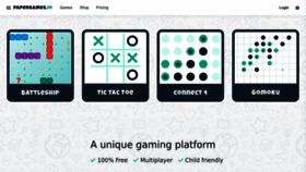 What Papergames.io website looked like in 2022 (1 year ago)