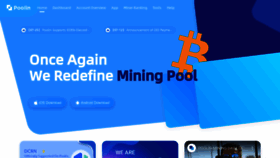 What Poolin.me website looked like in 2022 (1 year ago)