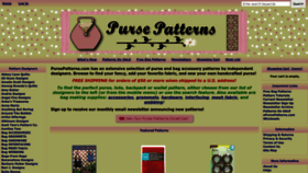 What Pursepatterns.com website looked like in 2022 (1 year ago)