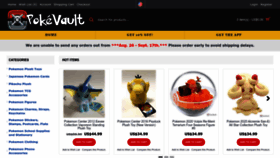 What Pokevault.com website looked like in 2022 (1 year ago)