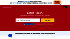 What Polishpod101.com website looked like in 2022 (1 year ago)