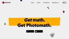 What Photomath.net website looked like in 2022 (1 year ago)