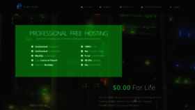 What Profreehost.com website looked like in 2022 (1 year ago)