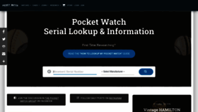 What Pocketwatchdatabase.com website looked like in 2022 (1 year ago)