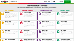 What Pdf2go.com website looked like in 2022 (1 year ago)